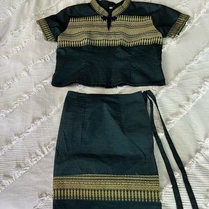 Vintage top and skirt set